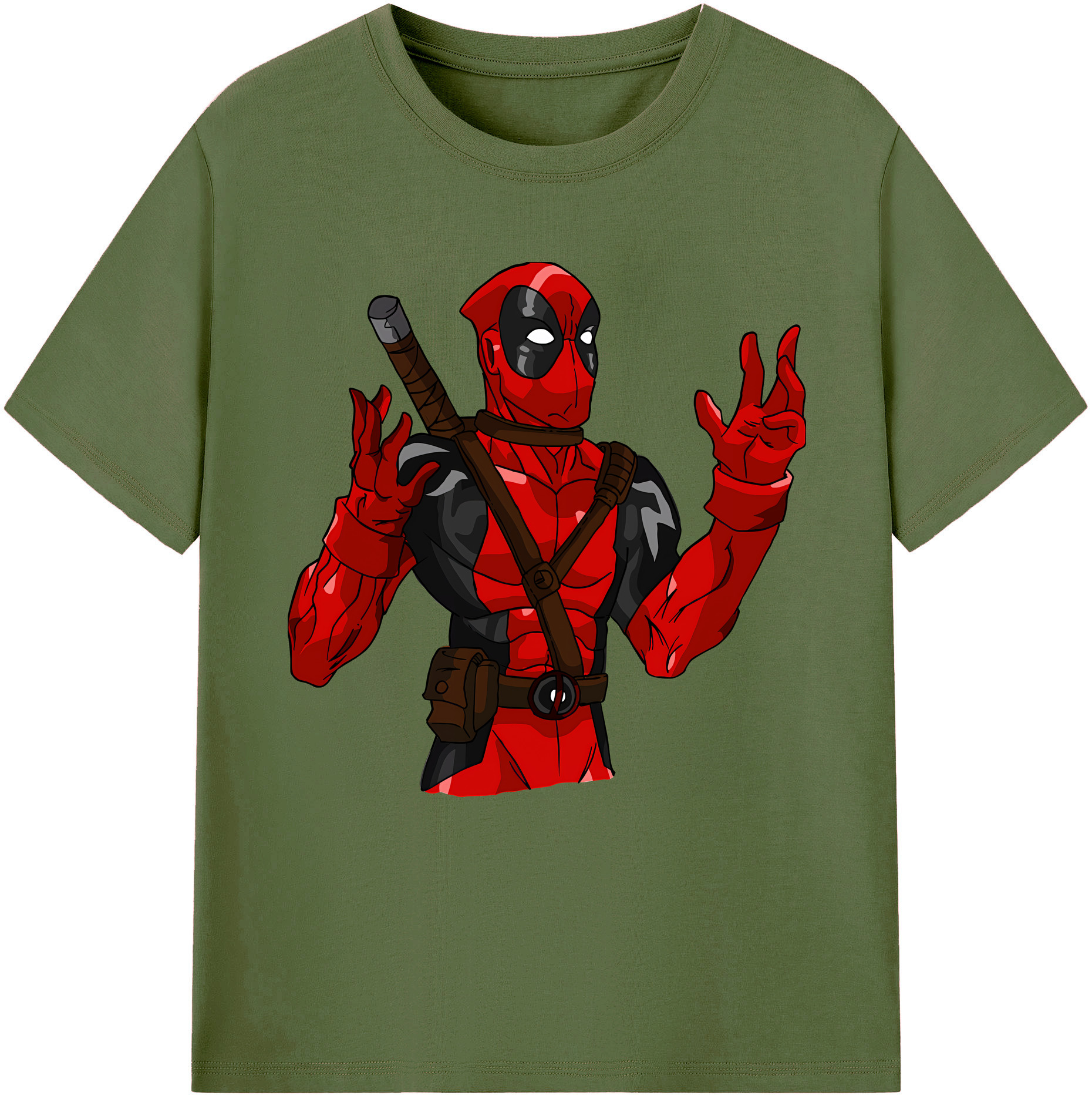 （画像用） Deadpool デッドプール 綿100％半袖Tシャツ（フロントプリント）
